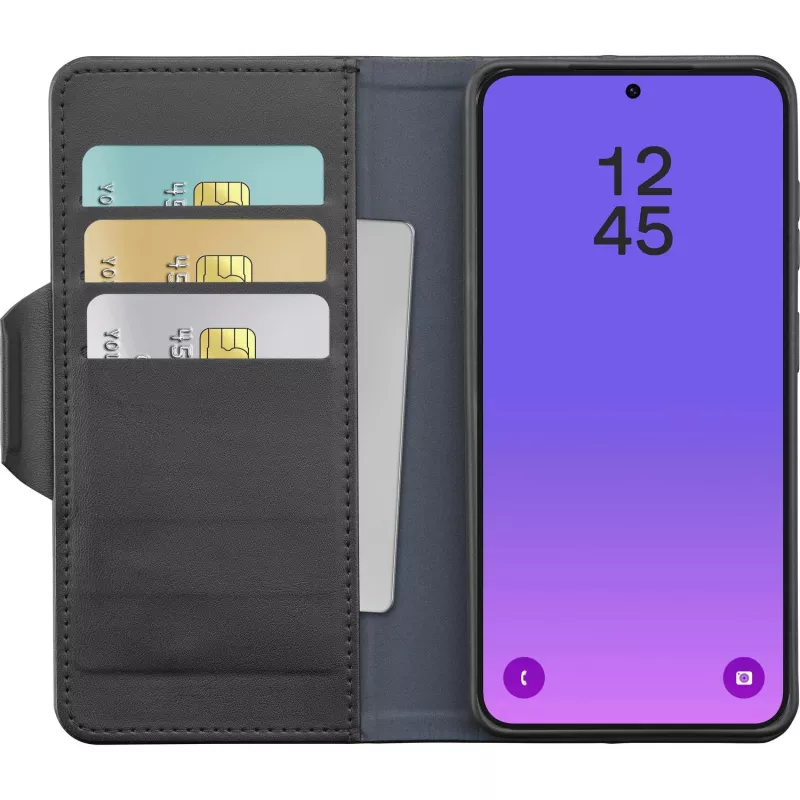 Cellularline Book Agenda 2 - Galaxy A57 Grāmatveida mākslīgās ādas maciņš ar magnētisko aizdari, statīva funkciju un RFID/NFC aizsardzību bezkontakta kartēm.