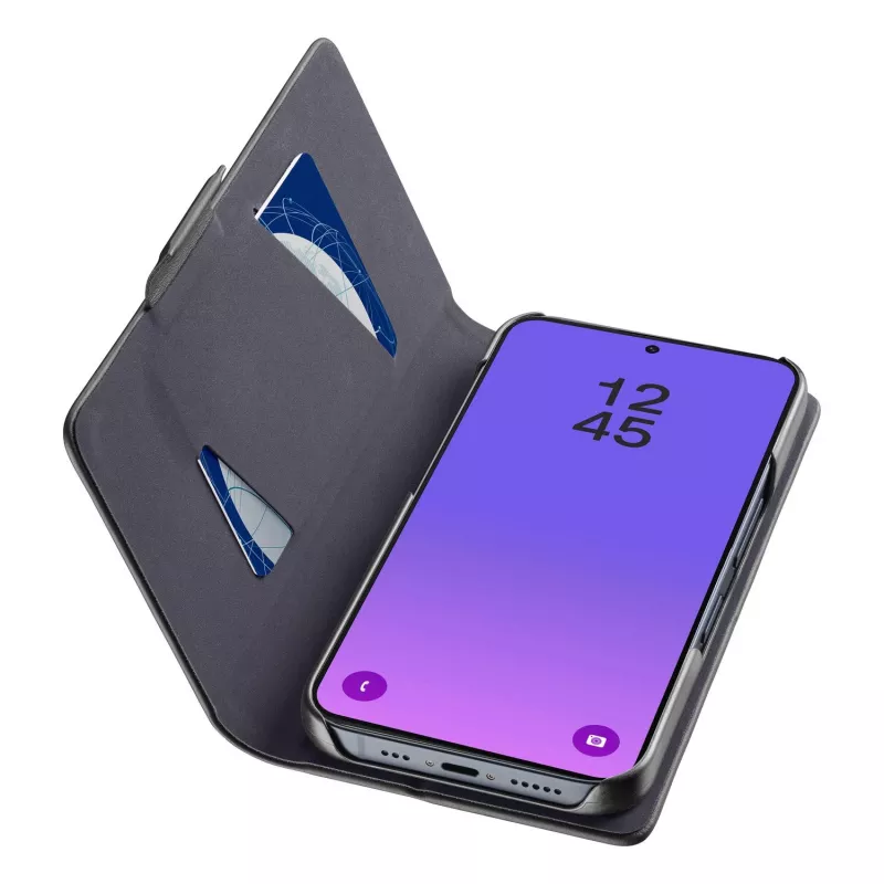 Cellularline Book - Galaxy A57 grāmatveida maciņš ar kartes kabatiņu, magnētisko aizdari un pilnu piekļuvi pogām un savienotājiem.