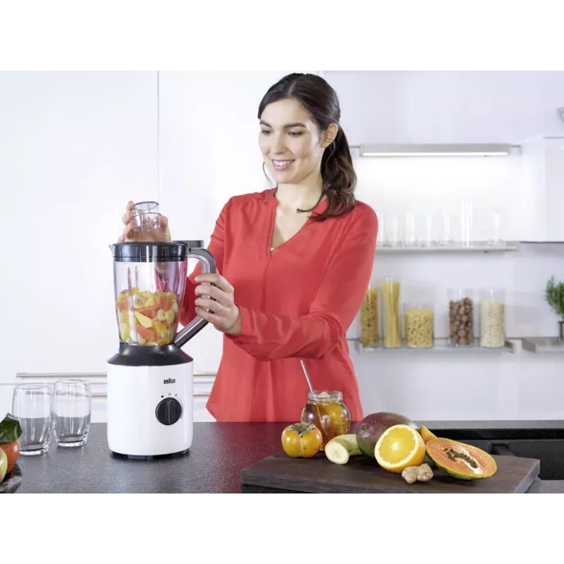 Braun PowerBlend 3 1,5 L galda blenderis 800 W melns, balts