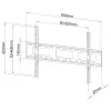 Techly sienas stiprinājums īpaši plāniem LED LCD televizoriem 40–65 inch, 101.6 cm (40 collas), 165.1 cm (65 collas), 100 x 100 mm, 600 x 400 mm, metāls, melns