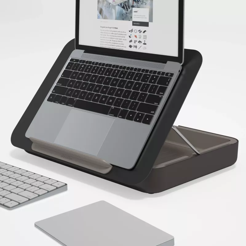 Dataflex Addit Bento® ergonomiskais instrumentu komplekts 903, klēpjdatora statīvs, melns, 38,1 cm (15 collas), 38,1 cm (15 collas), 38,1 cm (15 collas), 6 kg