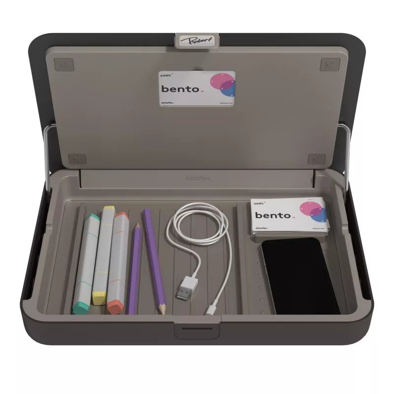 Dataflex Addit Bento® ergonomiskais instrumentu komplekts 903, klēpjdatora statīvs, melns, 38,1 cm (15 collas), 38,1 cm (15 collas), 38,1 cm (15 collas), 6 kg