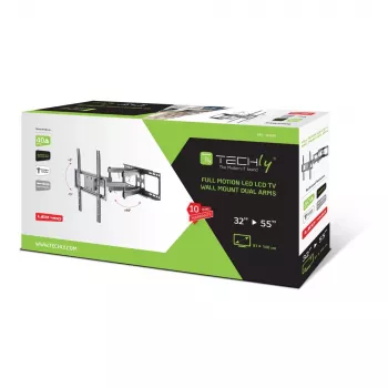 Techly ICA-PLB 344STY TV stiprinājums/statīvs 139,7 cm (55 collas) melns