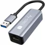 Techly IDATA USB-ETGIGA-AA klēpjdatora dokstacija/pieslēgvietu atkārtotājs ar vadu USB 3.2 Gen 1 (3.1 Gen 1) Type-A melns, sudraba