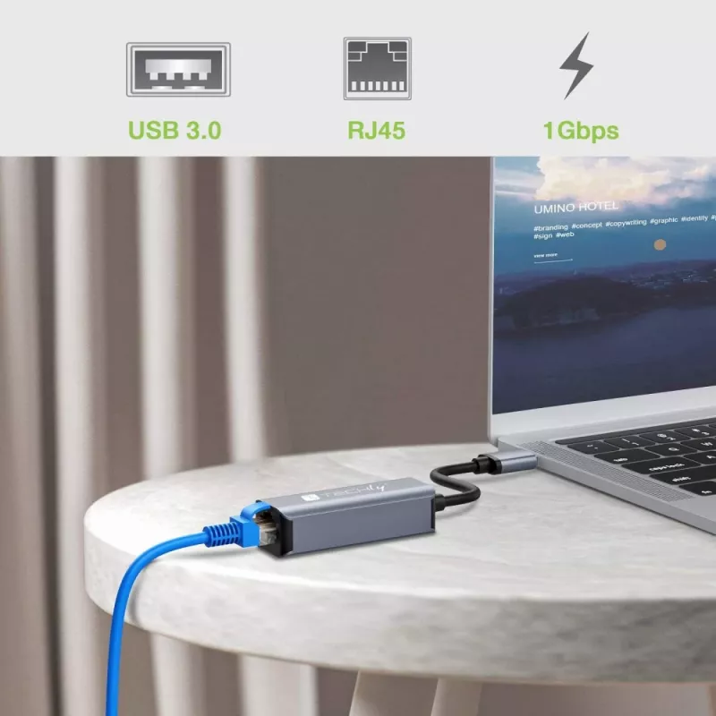Techly IDATA USB-ETGIGA-AA klēpjdatora dokstacija/pieslēgvietu atkārtotājs ar vadu USB 3.2 Gen 1 (3.1 Gen 1) Type-A melns, sudraba