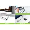 Techly IDATA USB-ETGIGA-AA klēpjdatora dokstacija/pieslēgvietu atkārtotājs ar vadu USB 3.2 Gen 1 (3.1 Gen 1) Type-A melns, sudraba
