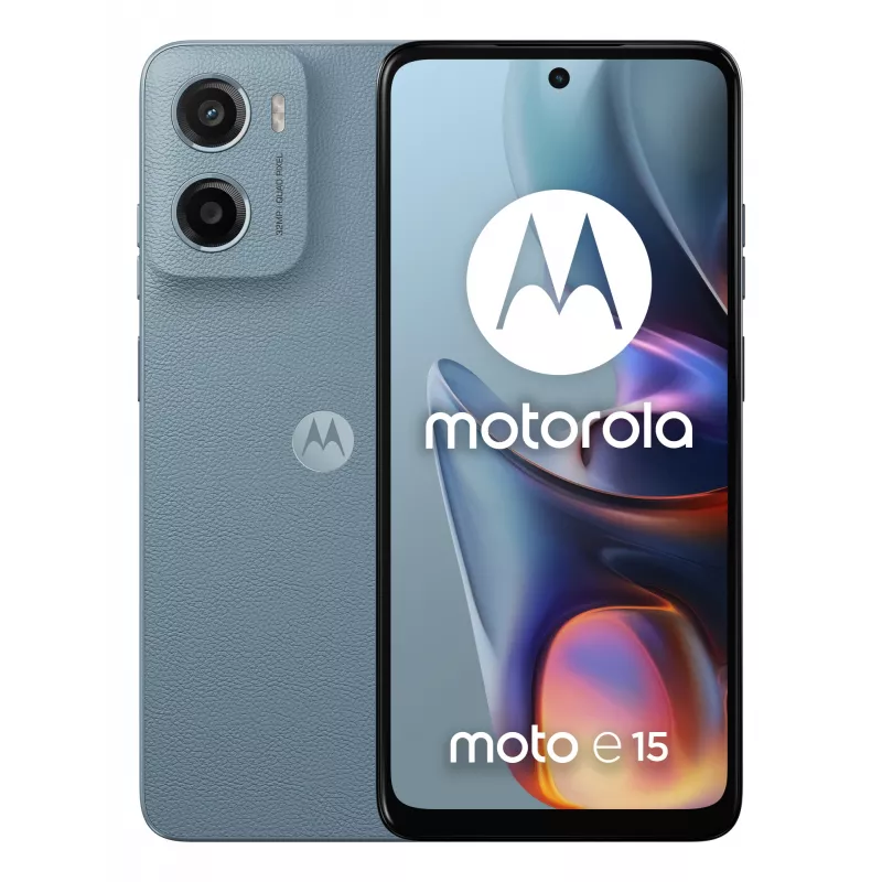 Motorola moto e15 16,9 cm (6,67 collas) Dual SIM Android 14 Go edition 4G USB Type-C 2 GB 64 GB 5200 mAh Zils