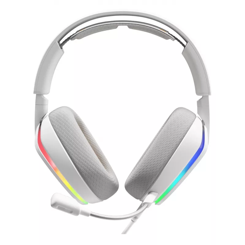 Glorious Gaming Glorious GHS Eternal RGB – stereo RGB spēļu austiņas datoram, PS5, PS4, Switch – īpaši noregulēti leņķotie draiveri, regulējams kristāldzidrs noņemams mikrofons, USB-C – izturīgas, komforts visai dienai/naktij – balta