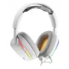 Glorious Gaming Glorious GHS Eternal RGB – stereo RGB spēļu austiņas datoram, PS5, PS4, Switch – īpaši noregulēti leņķotie draiveri, regulējams kristāldzidrs noņemams mikrofons, USB-C – izturīgas, komforts visai dienai/naktij – balta