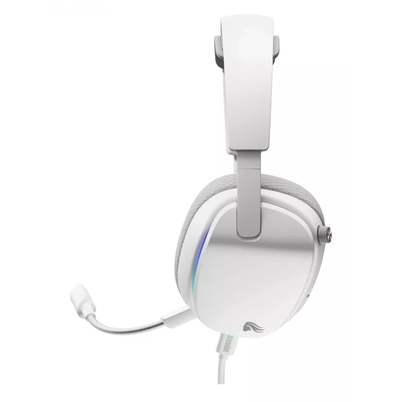 Glorious Gaming Glorious GHS Eternal RGB – stereo RGB spēļu austiņas datoram, PS5, PS4, Switch – īpaši noregulēti leņķotie draiveri, regulējams kristāldzidrs noņemams mikrofons, USB-C – izturīgas, komforts visai dienai/naktij – balta