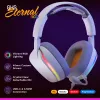 Glorious Gaming Glorious GHS Eternal RGB – stereo RGB spēļu austiņas datoram, PS5, PS4, Switch – īpaši noregulēti leņķotie draiveri, regulējams kristāldzidrs noņemams mikrofons, USB-C – izturīgas, komforts visai dienai/naktij – balta