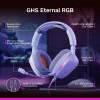 Glorious Gaming Glorious GHS Eternal RGB – stereo RGB spēļu austiņas datoram, PS5, PS4, Switch – īpaši noregulēti leņķotie draiveri, regulējams kristāldzidrs noņemams mikrofons, USB-C – izturīgas, komforts visai dienai/naktij – balta
