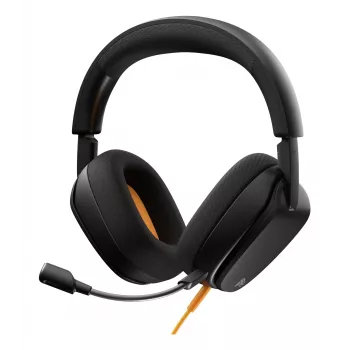Glorious Gaming Glorious GHS Eternal - Stereo spēļu austiņas priekš PC, PS5, PS4, Xbox, Switch - Pielāgoti regulēti leņķveida draiveri, regulējams kristāldzidrs noņemams mikrofons, 3,5 mm - Izturīgas, komforts visai dienai/naktij - Melns