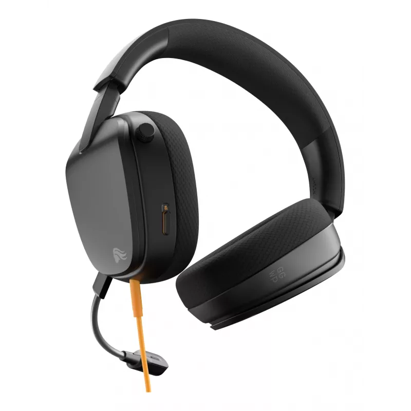 Glorious Gaming Glorious GHS Eternal - Stereo spēļu austiņas priekš PC, PS5, PS4, Xbox, Switch - Pielāgoti regulēti leņķveida draiveri, regulējams kristāldzidrs noņemams mikrofons, 3,5 mm - Izturīgas, komforts visai dienai/naktij - Melns