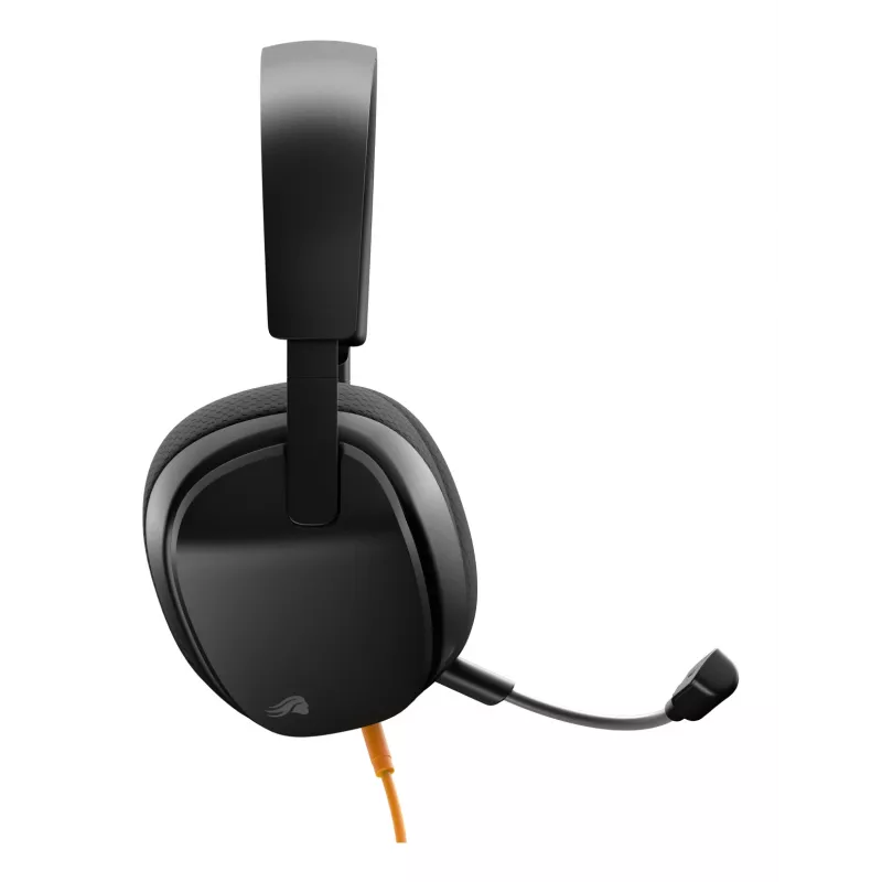 Glorious Gaming Glorious GHS Eternal - Stereo spēļu austiņas priekš PC, PS5, PS4, Xbox, Switch - Pielāgoti regulēti leņķveida draiveri, regulējams kristāldzidrs noņemams mikrofons, 3,5 mm - Izturīgas, komforts visai dienai/naktij - Melns
