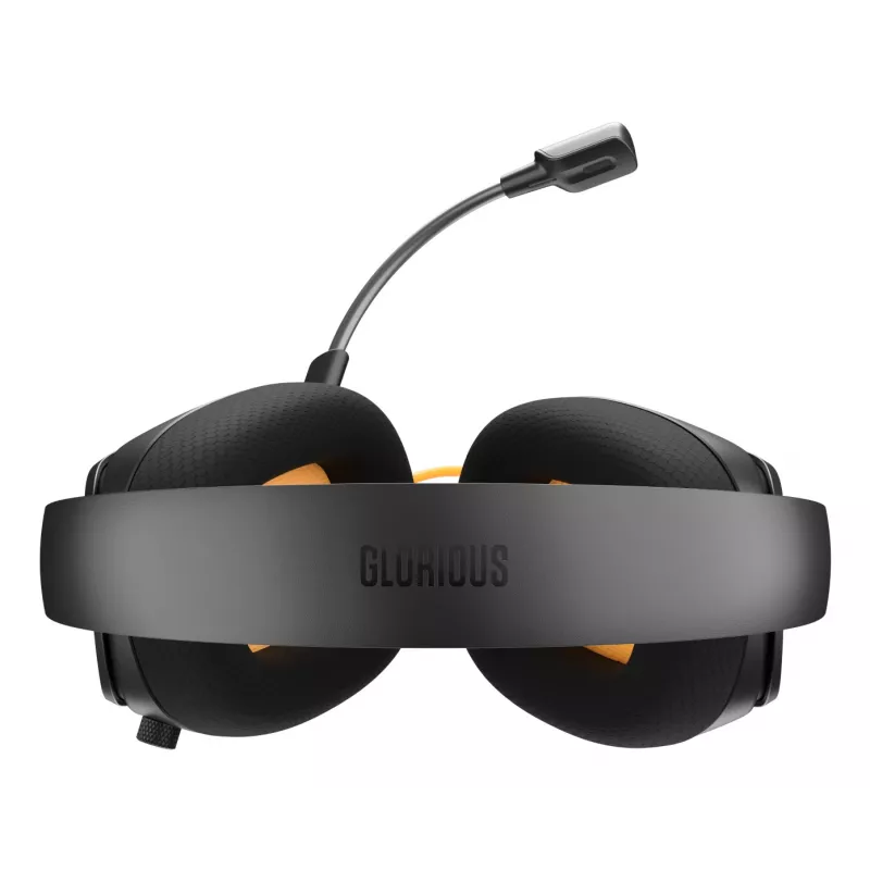 Glorious Gaming Glorious GHS Eternal - Stereo spēļu austiņas priekš PC, PS5, PS4, Xbox, Switch - Pielāgoti regulēti leņķveida draiveri, regulējams kristāldzidrs noņemams mikrofons, 3,5 mm - Izturīgas, komforts visai dienai/naktij - Melns