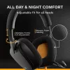 Glorious Gaming Glorious GHS Eternal - Stereo spēļu austiņas priekš PC, PS5, PS4, Xbox, Switch - Pielāgoti regulēti leņķveida draiveri, regulējams kristāldzidrs noņemams mikrofons, 3,5 mm - Izturīgas, komforts visai dienai/naktij - Melns