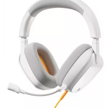 Glorious Gaming Glorious GHS Eternal - Stereo Gaming Headset priekš PC, PS5, PS4, Xbox, Switch - Īpaši pielāgoti leņķveida draiveri, regulējams kristāldzidrs noņemams mikrofons, 3.5mm - Izturīgs, visas dienas/nakts komforts - Balts