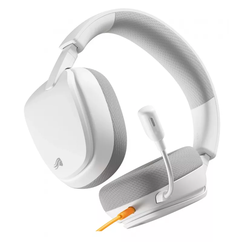 Glorious Gaming Glorious GHS Eternal - Stereo Gaming Headset priekš PC, PS5, PS4, Xbox, Switch - Īpaši pielāgoti leņķveida draiveri, regulējams kristāldzidrs noņemams mikrofons, 3.5mm - Izturīgs, visas dienas/nakts komforts - Balts
