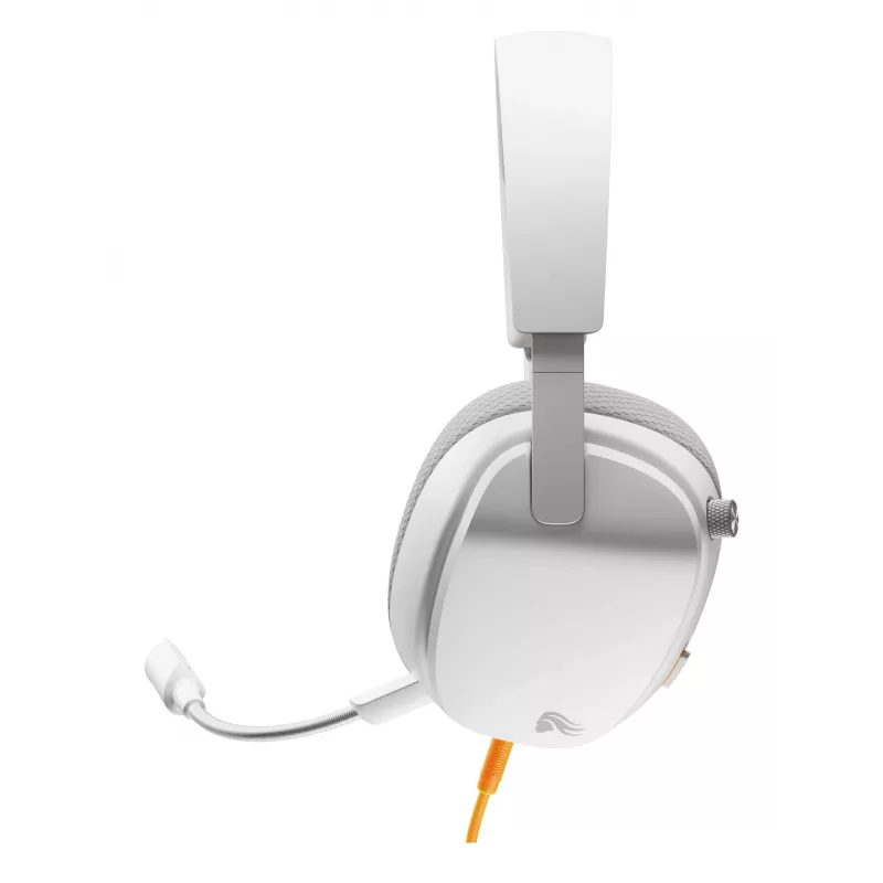 Glorious Gaming Glorious GHS Eternal - Stereo Gaming Headset priekš PC, PS5, PS4, Xbox, Switch - Īpaši pielāgoti leņķveida draiveri, regulējams kristāldzidrs noņemams mikrofons, 3.5mm - Izturīgs, visas dienas/nakts komforts - Balts