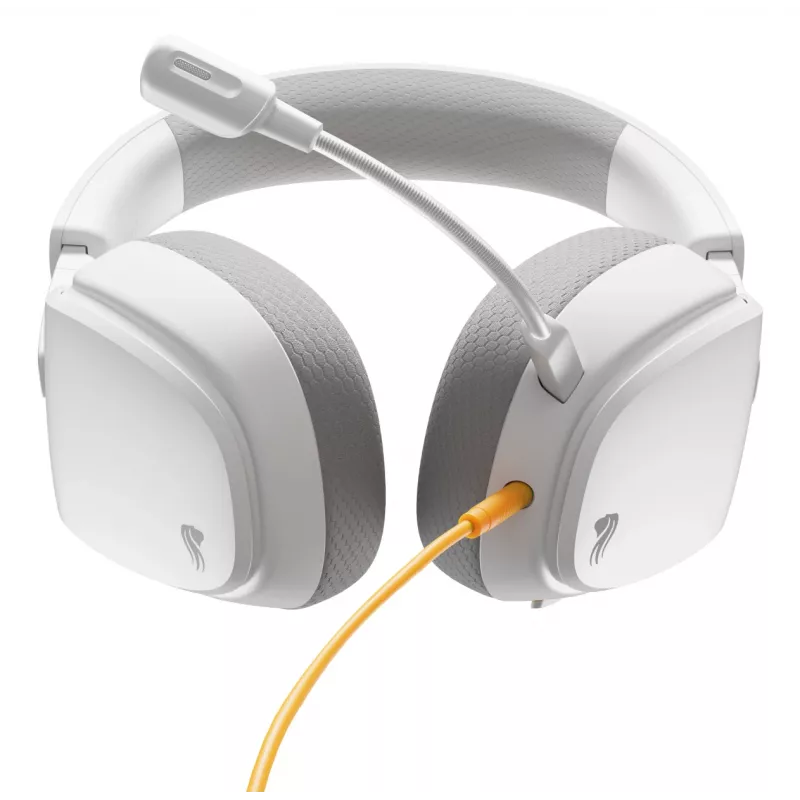 Glorious Gaming Glorious GHS Eternal - Stereo Gaming Headset priekš PC, PS5, PS4, Xbox, Switch - Īpaši pielāgoti leņķveida draiveri, regulējams kristāldzidrs noņemams mikrofons, 3.5mm - Izturīgs, visas dienas/nakts komforts - Balts
