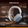 Glorious Gaming Glorious GHS Eternal - Stereo Gaming Headset priekš PC, PS5, PS4, Xbox, Switch - Īpaši pielāgoti leņķveida draiveri, regulējams kristāldzidrs noņemams mikrofons, 3.5mm - Izturīgs, visas dienas/nakts komforts - Balts