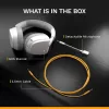 Glorious Gaming Glorious GHS Eternal - Stereo Gaming Headset priekš PC, PS5, PS4, Xbox, Switch - Īpaši pielāgoti leņķveida draiveri, regulējams kristāldzidrs noņemams mikrofons, 3.5mm - Izturīgs, visas dienas/nakts komforts - Balts