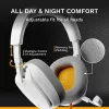Glorious Gaming Glorious GHS Eternal - Stereo Gaming Headset priekš PC, PS5, PS4, Xbox, Switch - Īpaši pielāgoti leņķveida draiveri, regulējams kristāldzidrs noņemams mikrofons, 3.5mm - Izturīgs, visas dienas/nakts komforts - Balts