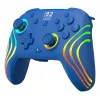 Vadu un bezvadu spēļu kontrolieris Turtle Beach Afterglow Wave Blue priekš Nintendo Switch 2 — Bluetooth/USB-C, RGB, Iebūvēta 20 h baterija, 3 m kabelis