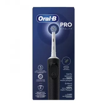 Elektriskā zobu birste BRAUN Oral‑B Vitality Pro — Rotējoša/svārstīga, Melna
