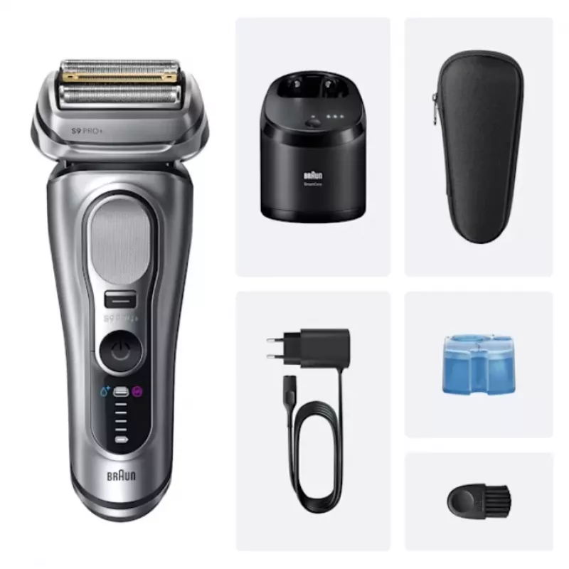 Folijas skuveklis Braun Series 9 Pro+ 9667CC sudrabots, nerūsējošais tērauds