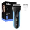 Elektriskais skuveklis BRAUN Series 3 3040 uzlādējams melns/zils, modelis 3040
