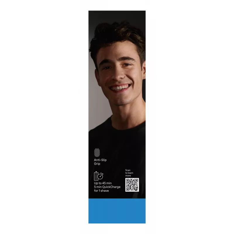 Elektriskais skuveklis BRAUN Series 3 3040 uzlādējams melns/zils, modelis 3040