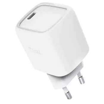 Lādētājs Trust Maxo 30W USB-C GaN lādētājs iekštelpām ātrā uzlāde balts