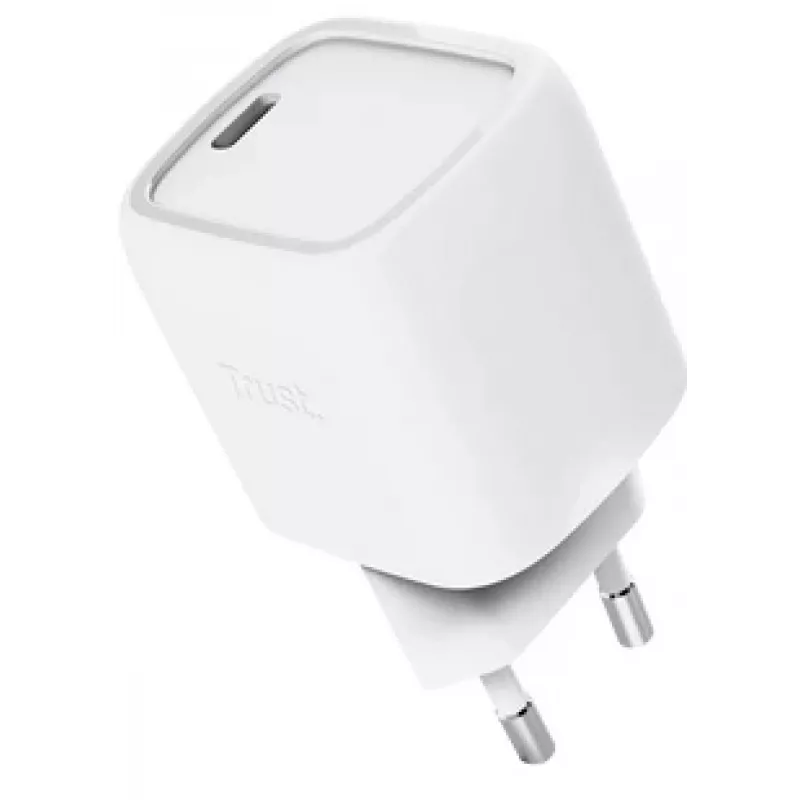 Lādētājs Trust Maxo 30W USB-C GaN lādētājs iekštelpām ātrā uzlāde balts
