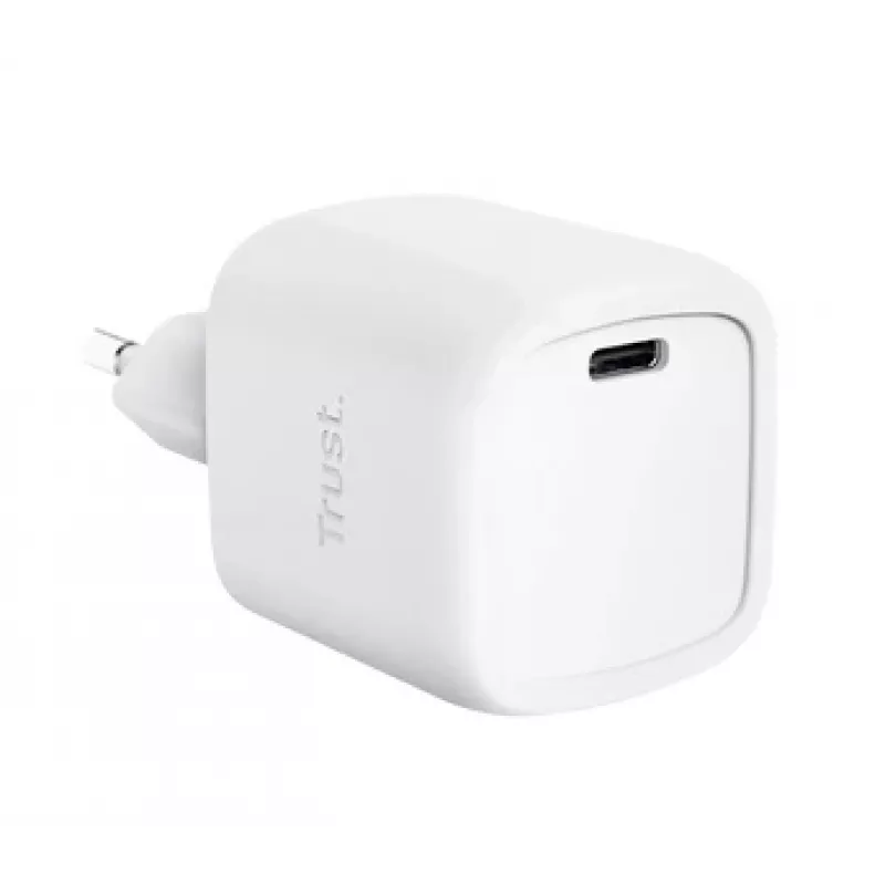 Lādētājs Trust Maxo 30W USB-C GaN lādētājs iekštelpām ātrā uzlāde balts
