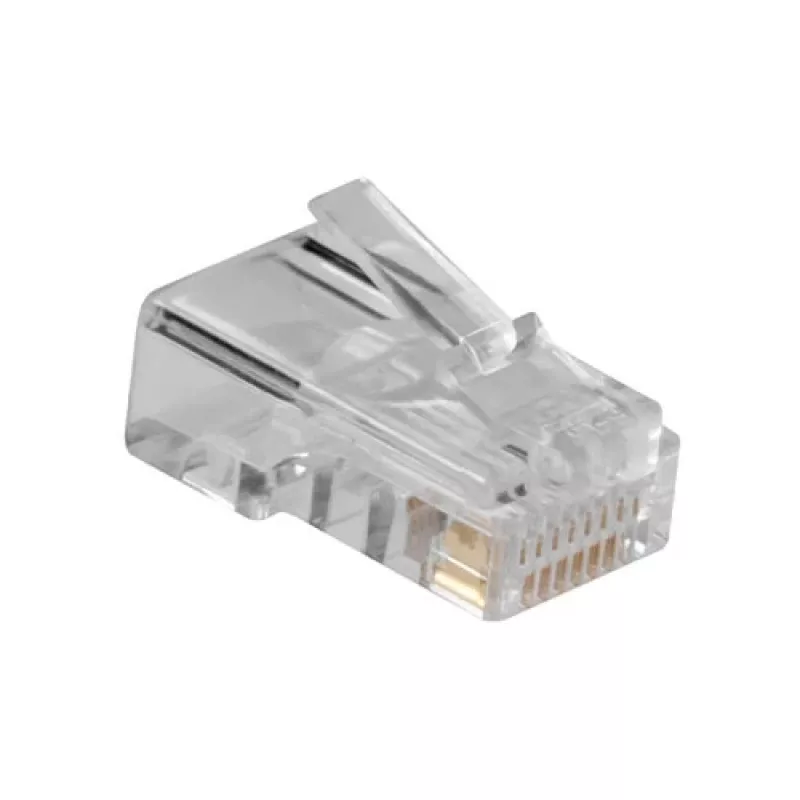 ACT RJ45 (8P/8C) modulārs savienotājs apaļajam kabelim ar cietajiem vadiem