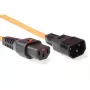 ACT Powercord C13 IEC Lock C14 oranža 3 m PC942 230V 10A