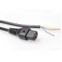 ACT Powercord C13 IEC Lock atvērtais gals melns 2 m PC1025 230 V 10 A
