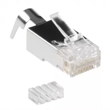 ACT RJ45 (8P/8C) CAT6A ekranēts modulārais savienotājs apaļam kabelim ar viendzīslu vai daudzdzīslu vadiem