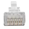 ACT RJ45 (8P/8C) CAT6A ekranēts modulārais savienotājs apaļam kabelim ar viendzīslu vai daudzdzīslu vadiem