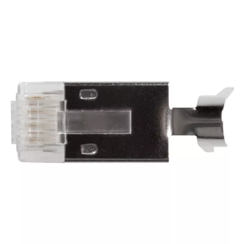 ACT RJ45 (8P/8C) CAT6A ekranēts modulārais savienotājs apaļajam kabelim ar cietiem vai daudzdzīslu vadiem