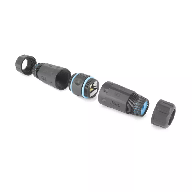 ACT ekranēts CAT6A āra IP68 RJ45 savienotājs SD6522, Cat6A ekranēts Ethernet iekšējais savienotājs
