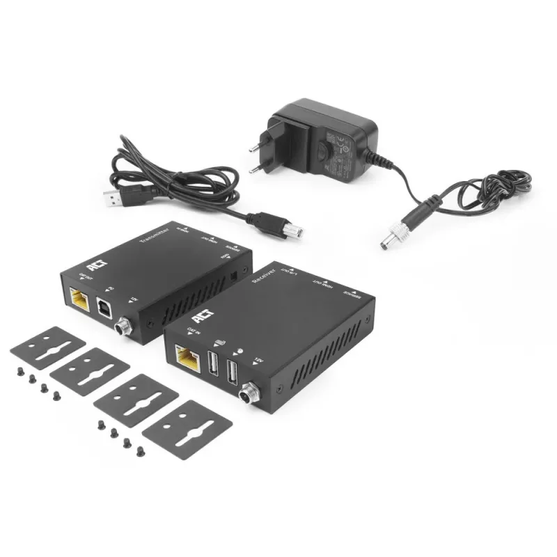 ACT 4K HDMI 2.0 KVM paplašinātāja komplekts, izmantojot CAT6A līdz 70 metriem