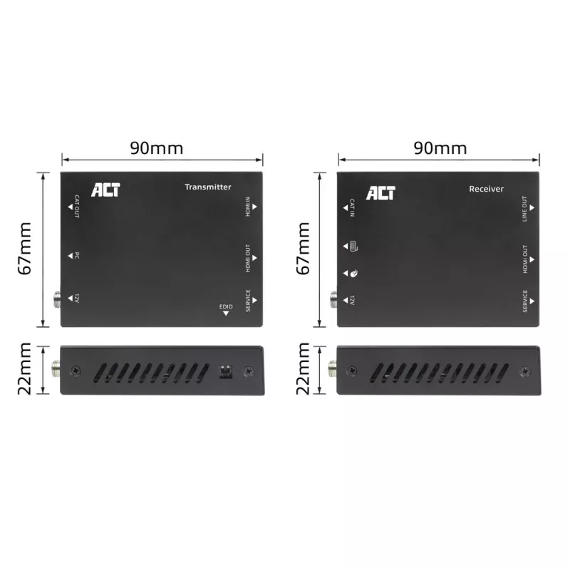 ACT 4K HDMI 2.0 KVM paplašinātāja komplekts, izmantojot CAT6A līdz 70 metriem