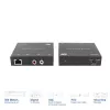 Audio pagarinātāja komplekts ACT AC7710 — digitāls/analogs pa Cat5e/Cat6 ar DAC, TOSLINK I/O, līdz 300 m, 5V USB barošana