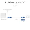 Audio pagarinātāja komplekts ACT AC7710 — digitāls/analogs pa Cat5e/Cat6 ar DAC, TOSLINK I/O, līdz 300 m, 5V USB barošana