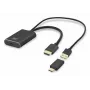 ACT HDMI uz USB Type-C sievišķais adapteris, 4K@60Hz. Kabeļa garums: 0.25 m, Savienotājs 1: USB Type-C, Savienotājs 2: HDMI + USB. Daudzums iepakojumā: 1 gab.