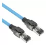 ACT Blue 65 meters S/FTP CAT6A B2ca PoE++ 100W solid prefab installation kabelis, RJ45 male – male