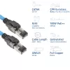 ACT Blue 65 meters S/FTP CAT6A B2ca PoE++ 100W solid prefab installation kabelis, RJ45 male – male
